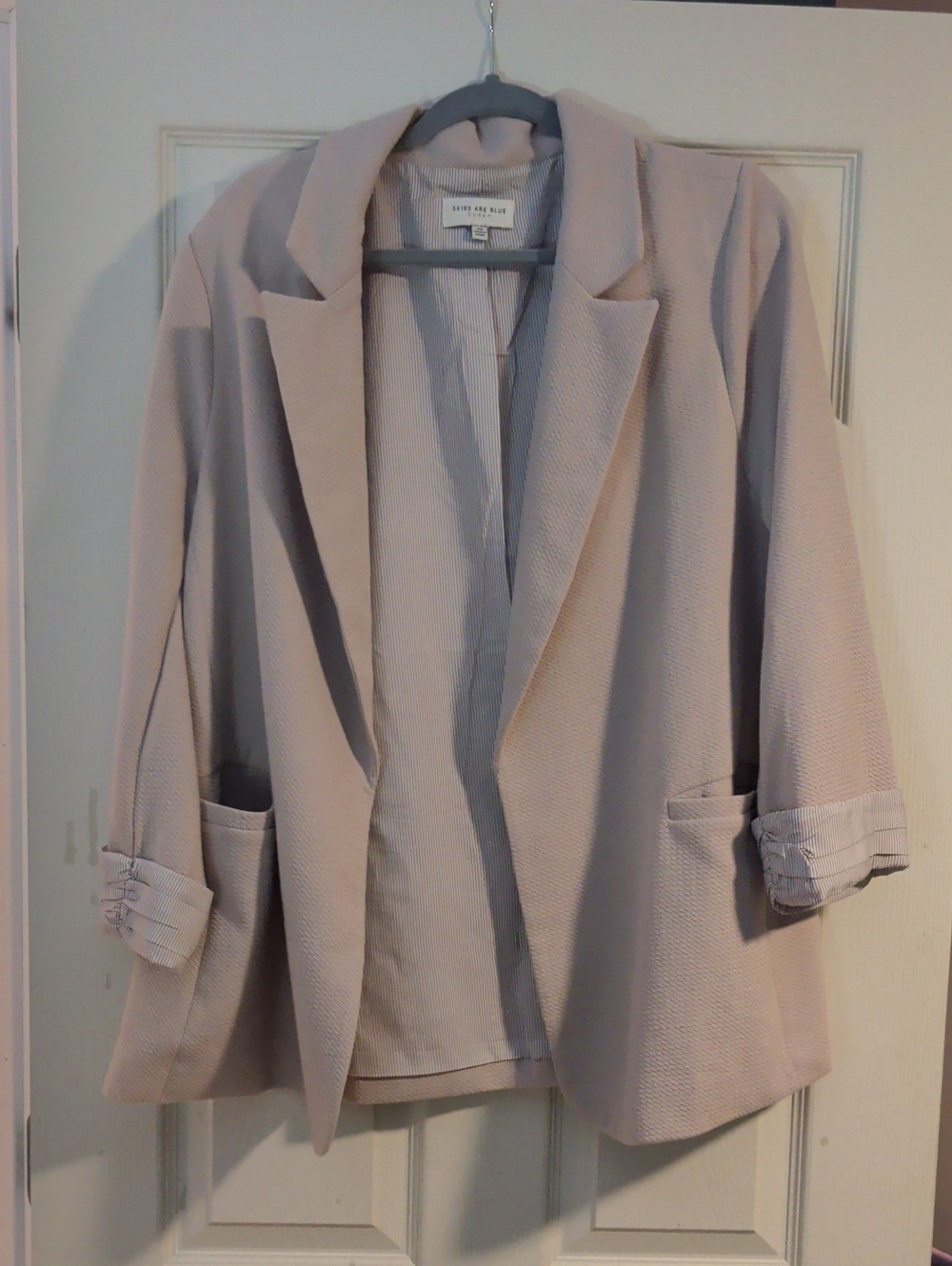 a new day Light Taupe Open-Front Blazer